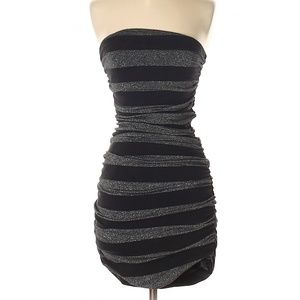 Black Striped Bodycon Express Dress
